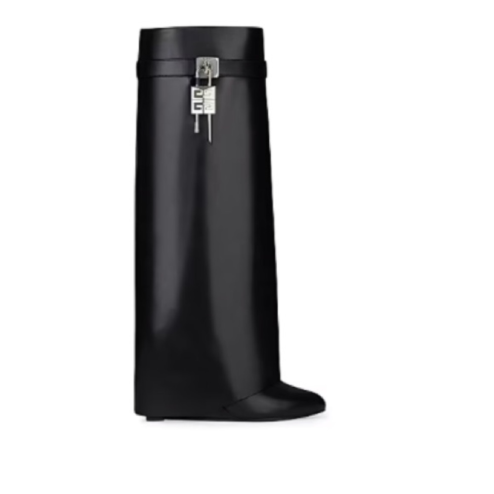 Givenchy Black and Gray Leather Boots